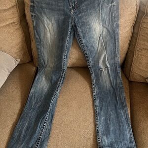 BKE Women's Straight Leg Jeans in Faded Blue- Payton